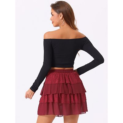 【WONDER WONDER】Shuha lace strap diagonal tiered skirt shuha lace string diagonal skirt - WONDER WONDER | 60