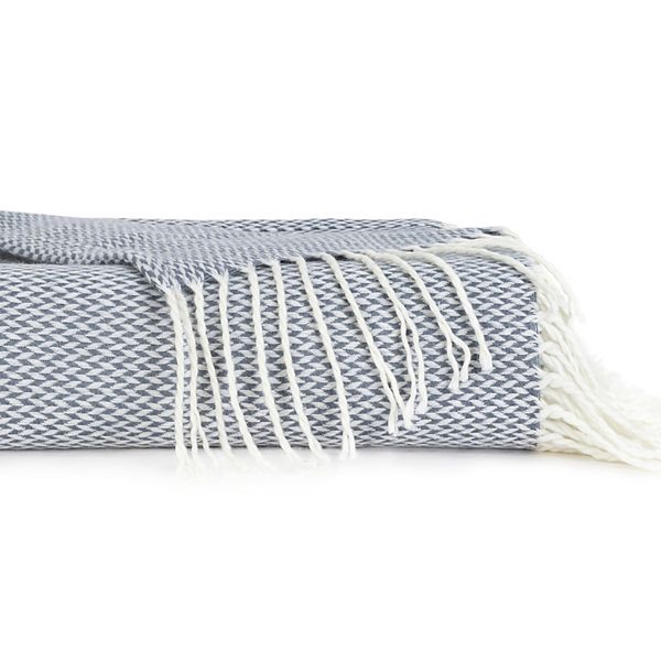 Urban Loft's Elegant Herringbone Throw Blanket with Fringed Edges