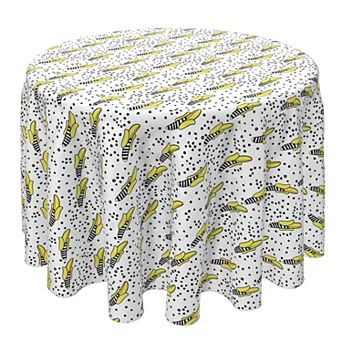 Round Tablecloth, 100% Cotton, 60 Round", Modern Banana