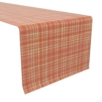 Table Runner, 100% Cotton, 16x108", Plaid 1