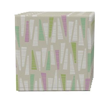 Napkin Set of 4, 100% Cotton, 20x20", Geo Triangles