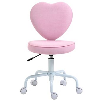HOMCOM Heart Love Shaped Design Office Chair with Adjustable Height