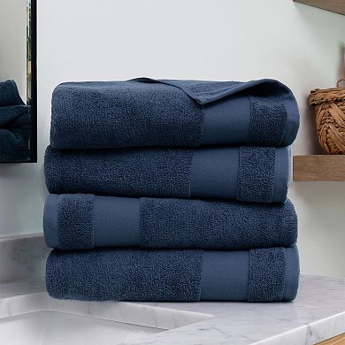 Urban Loft's 4 Pack Bath Towels 100% Cotton Home Bathroom Essentials