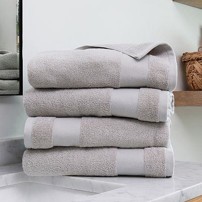 Urban Loft's 4 Pack Bath Towels 100% Cotton Home Bathroom Essentials