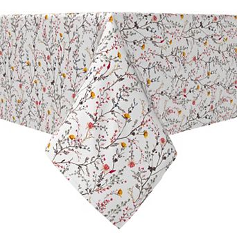 Square Tablecloth, 100% Cotton, 60x60", Season of Florals