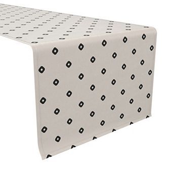 Table Runner, 100% Cotton, 16x72", Repeat Dot Design