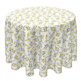 Round Tablecloth, 100% Cotton, 60 Round", Summer Backyard Floral