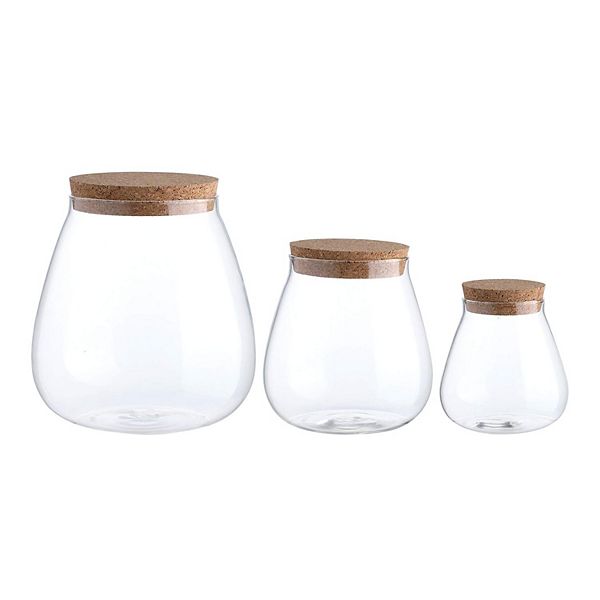 Glass Jar Storage Containers with Cork Lids