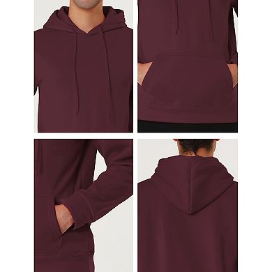 Men's Plush Lined Pullover Hoodie Sweatshirts with Pocket