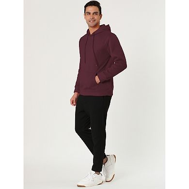 Men's Plush Lined Pullover Hoodie Sweatshirts with Pocket