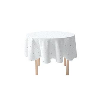 Round Tablecloth, 100% Cotton, 60 Round", Blue Hearts and Stripes