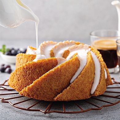 Baker's Secret Fluted Cake Pan, Cast Aluminum 2 Layers Nonstick Coating (Marissa)