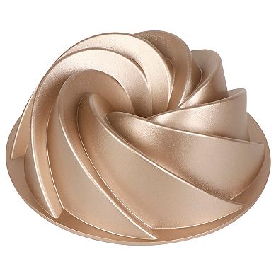 Baker's Secret Fluted Cake Pan, Cast Aluminum 2 Layers Nonstick Coating (Marissa)
