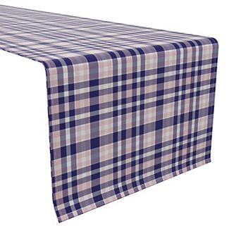 Table Runner, 100% Cotton, 16x90", Plaid 6