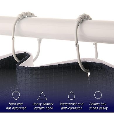 Stainless Steel Shower Curtain Rings Hooks for Shower Rods