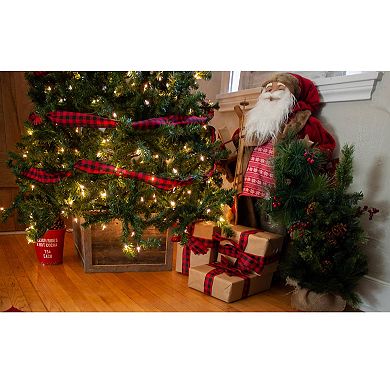 Rustic Farmhouse 22.5" x 14.5" Reclaimed Wooden Christmas Tree Box Collar