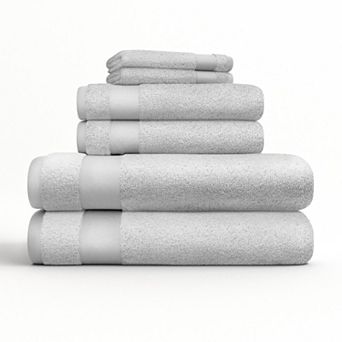 Urban Loft's 6 Pack Bath Towels 100% Cotton Home Bathroom Essentials