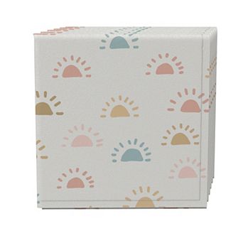 Napkin Set of 4, 100% Cotton, 20x20", Pastel Modern Sunrise