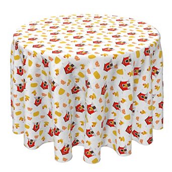 Round Tablecloth, 100% Cotton, 60 Round", Cartoon Farm