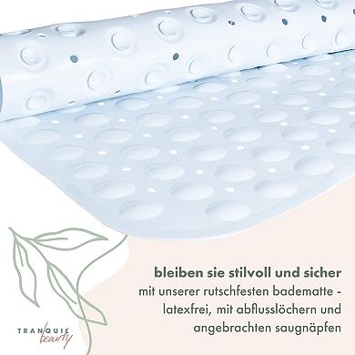 Non Slip Bath Mat For Walk In Showers With Suction Cups Ideal For Kids And Elderly