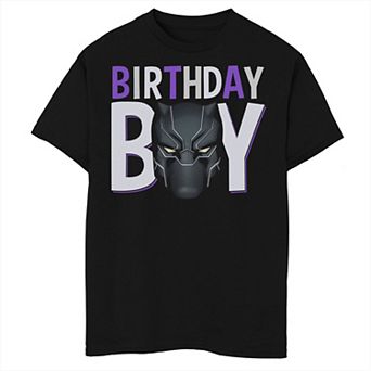 Boys Marvel Avengers Black Panther Birthday Boy Husky Graphic Tee