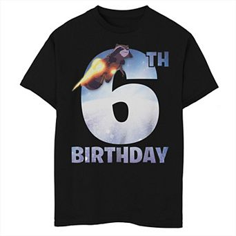 Boys Marvel GOTG Rocket Raccoon 6th Birthday Husky Graphic Tee