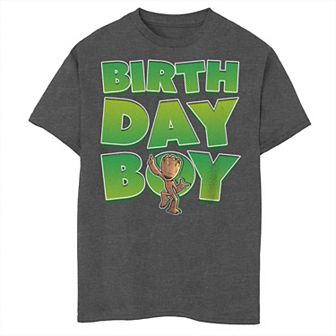 Boys Marvel Guardians of the Galaxy Groot Birthday Boy Husky Graphic Tee