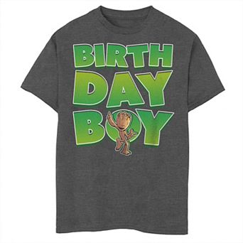 Boys Marvel Guardians of the Galaxy Groot Birthday Boy Husky Graphic Tee