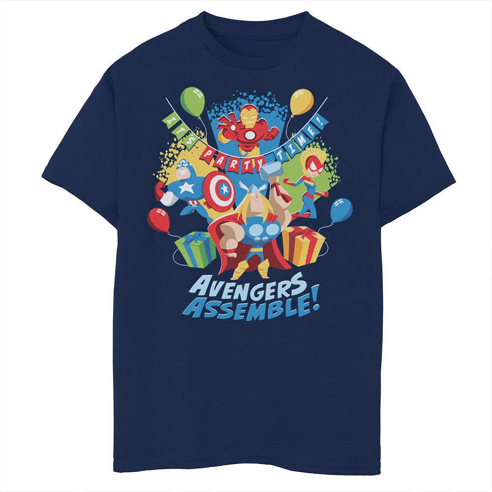 Boys Marvel Avengers Birthday It's Party Time Avengers Assemble Husky ...