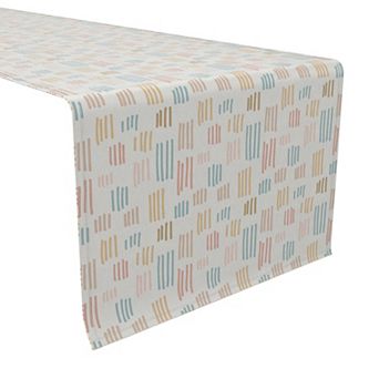Table Runner, 100% Cotton, 16x72", Modern Doodles