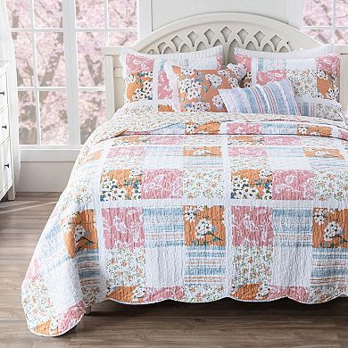 Everly Shabby Chic Style Floral Design All Season Best Quality Quilt Set