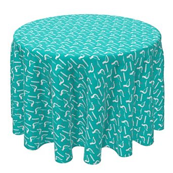 Round Tablecloth, 100% Cotton, 60 Round", Seaside Seagulls