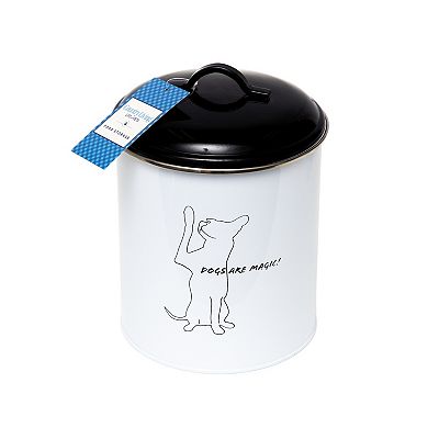 Country Living Black & White Pet Food & Treat Storage Canisters (Set of 3)