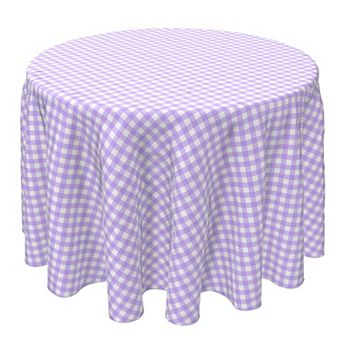 Round Tablecloth, 100% Cotton, 60 Round", Plaid 19