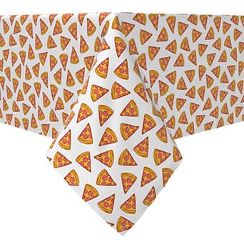 Square Tablecloth, 100% Cotton, 60x60", Pizza Party