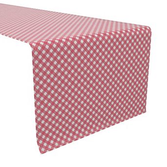Table Runner, 100% Cotton, 16x108", Plaid 18