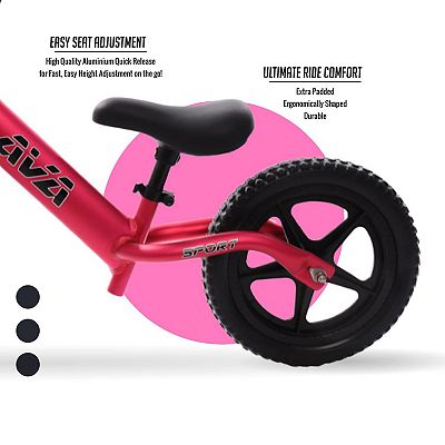 Aluminium Toddler Balance Bike No Pedal Bike For Kids With Adjustable Handlebar And Seat Eva Tires