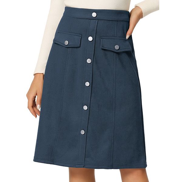 Suede skirt knee length clearance