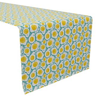Table Runner, 100% Cotton, 16x72", Brunch Time Eggs