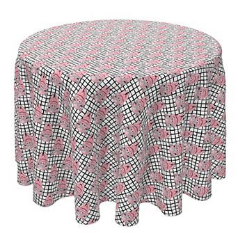 Round Tablecloth, 100% Cotton, 60 Round", Hipster Pigs