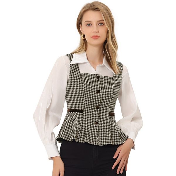 Blouse Femme French Connection - Sans Manches, Peplum Et Boutonnée - Taille 6 - Neuf Avec Étiquettes