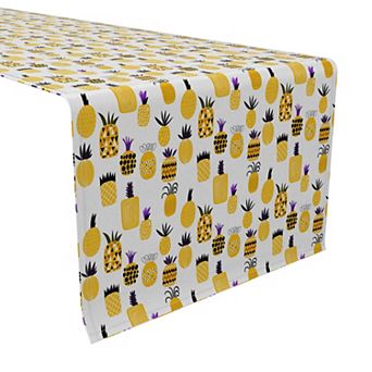 Table Runner, 100% Cotton, 16x72", Variety of Pineapples