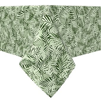 Square Tablecloth, 100% Cotton, 60x60", Jungle Leaves