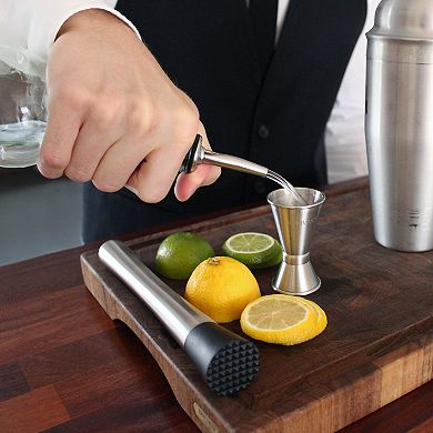 Cocktail Shaker Kit with Double Jiggers and Pourers