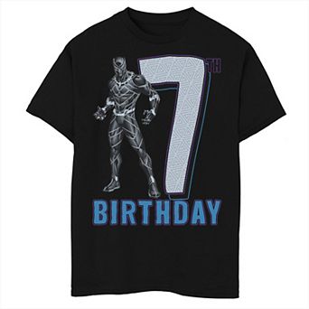Boys Marvel Black Panther 7th Birthday Husky Graphic Tee