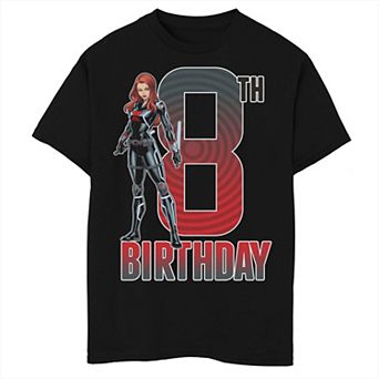 Boys Marvel Black Widow 8th Birthday Husky Graphic Tee