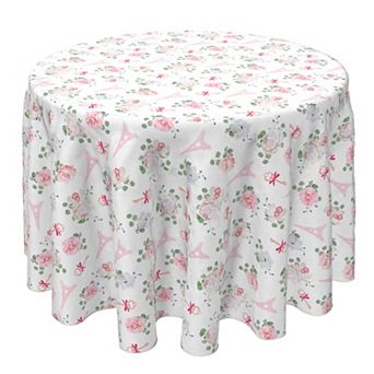 Round Tablecloth, 100% Cotton, 60 Round", Romantic Paris