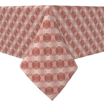 Square Tablecloth, 100% Cotton, 60x60", Dusty Pink Dots