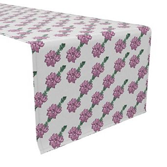 Table Runner, 100% Cotton, 16x90", Wild Spring Leaf