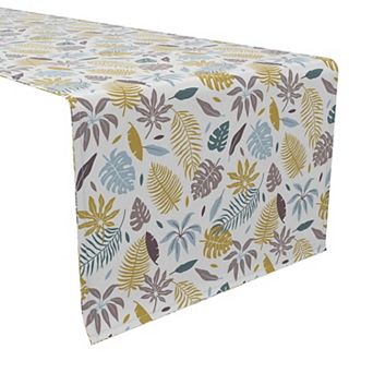 Table Runner, 100% Cotton, 16x108", Paradise Palm